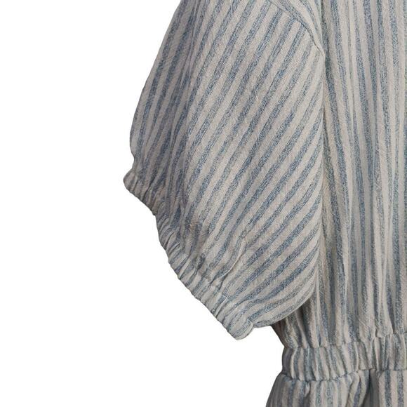 NWT Allie Rose Romper Blue and White Striped Size S - Picture 4 of 9